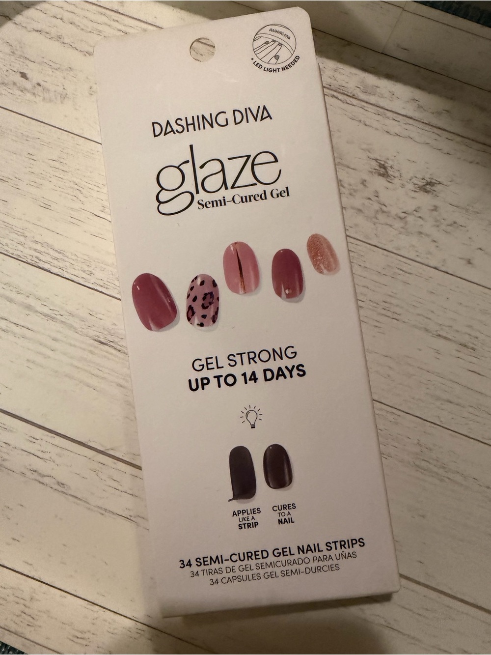 Glaze Semi-Cured Gel Nail Strips - Cheerful Cheetah